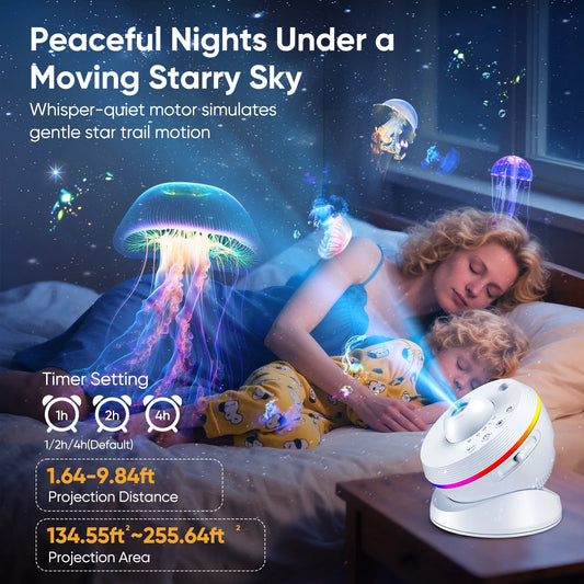 Projecteur ciel étoilé 4K – Ambiance magique à 360°