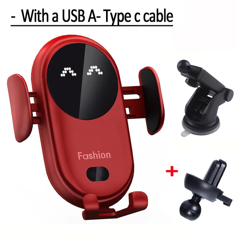 Support téléphone voiture avec chargeur sans fil — Fixation automatique intelligente 🚗