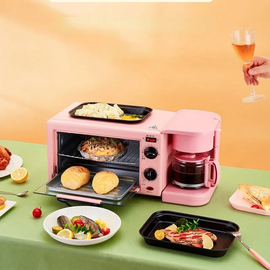 Four multifonction, four à micro-ondes, machine à petit-déjeuner, cuiseur vapeur et four, machine à café intégrée avec poêle à frire