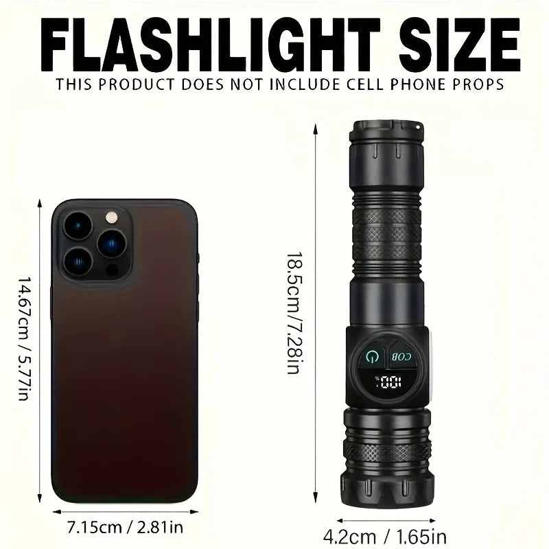 Lampe torche LED rechargeable magnétique — Ultra puissante et compacte