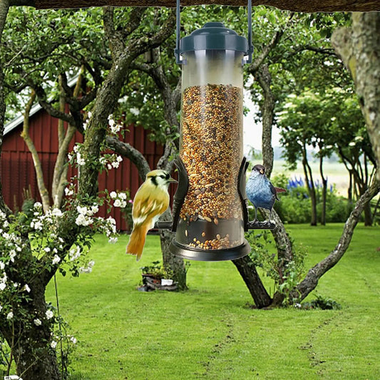 Mangeoire à graines pour oiseaux sauvages, accessoire pour animaux de compagnie, suspendue pour jardin ou enclos, outil d'alimentation pour oiseaux, anti-écureuils, décorations extérieures