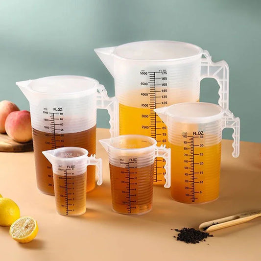 Tasse Mesureuse Multi-Usage – Plastique Épais, Graduation Précise, Pour Cuisine et Expériences