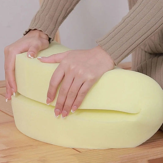 Coussin rond pratique en cuir, épais et doux, rembourré, lavable et imperméable.