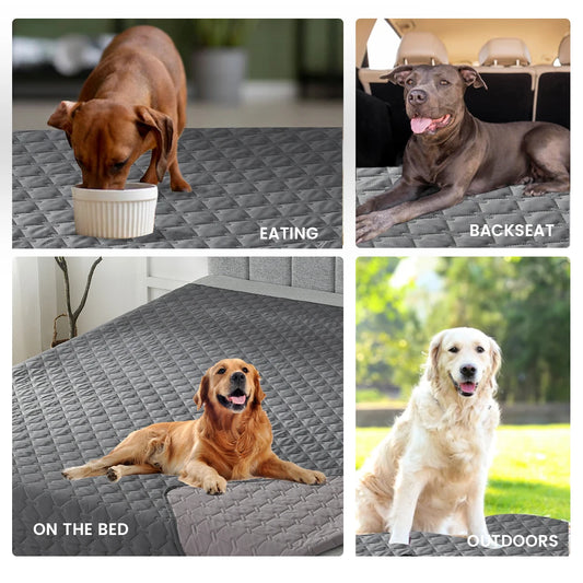 Housse de couchage pour chien réversible 100 % double face, idéale pour protéger canapé, fauteuil et meubles des animaux de compagnie (enfants, chiens et chats).