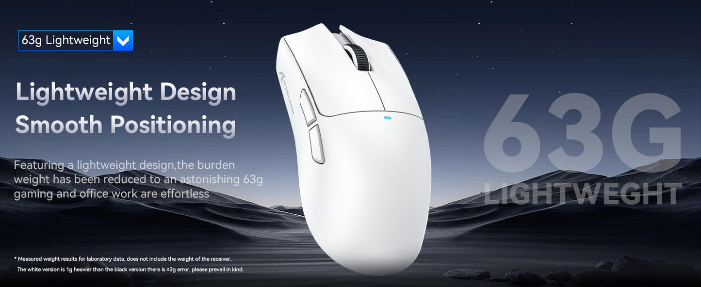 Souris gaming ATTACK SHARK X11, station de charge magnétique, capteur gaming PixArt PAW3311, 22 000 DPI, Bluetooth/2,4 GHz, sans fil/filaire