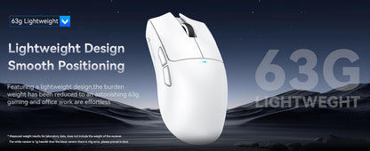 Souris gaming ATTACK SHARK X11, station de charge magnétique, capteur gaming PixArt PAW3311, 22 000 DPI, Bluetooth/2,4 GHz, sans fil/filaire