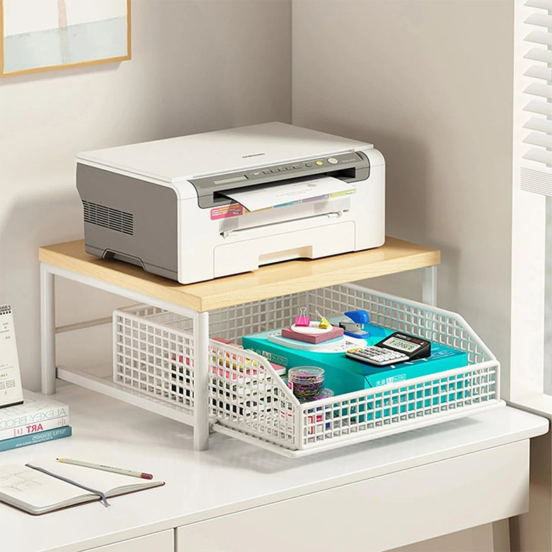 Organisateur de comptoir de cuisine – Étagère multifonction pour micro-ondes, épices, machine à café et imprimante.