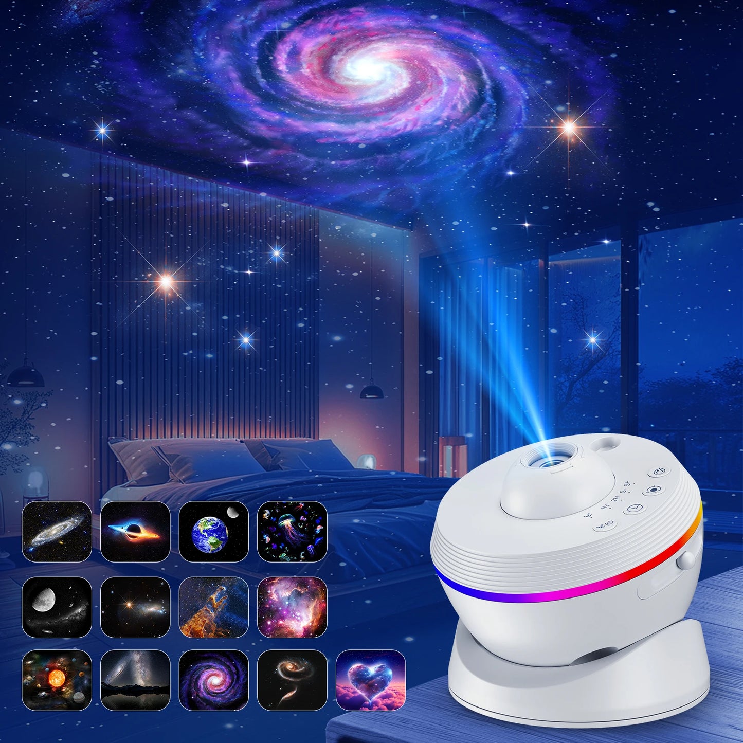 Projecteur ciel étoilé 4K – Ambiance magique à 360°