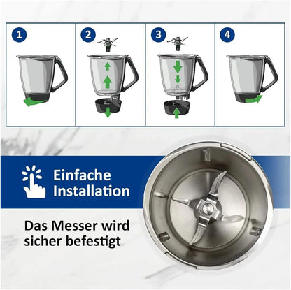 Couteau à lame Blender pour robot culinaire TM6 TM5 en acier inoxydable avec joint.