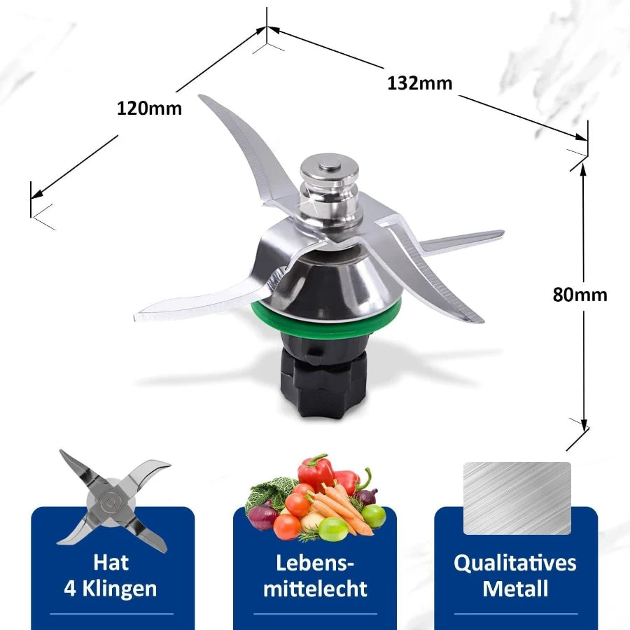 Remplacement blender Lames compatibles avec le Thermomix Vorwerk TM5. Fabriquées en acier inoxydable de qualité alimentaire, respectueuses de l'environnement.