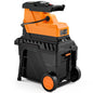 Broyeur de branches DOVAMAN, moteur sans balais de 2500 W, rouleau à 8 dents, broie les branches sèches jusqu'à 40 mm, bac de 55 L, protection contre les surcharges