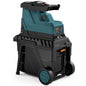 Broyeur de branches DOVAMAN, moteur sans balais de 2500 W, rouleau à 8 dents, broie les branches sèches jusqu'à 40 mm, bac de 55 L, protection contre les surcharges
