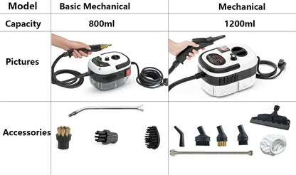 Nettoyeur vapeur portatif 2500 W haute température pour climatiseurs, hottes de cuisine, voitures, sols et plus encore