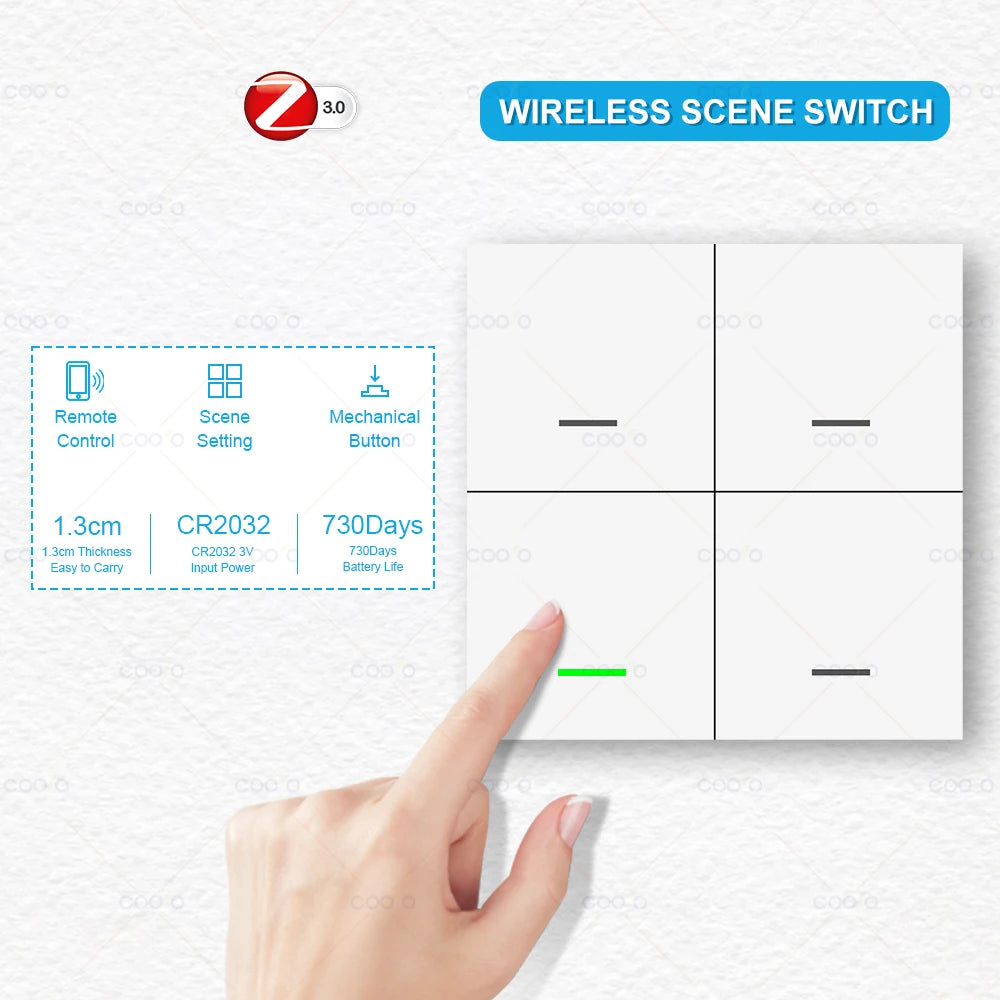 Interrupteur intelligent 4 boutons – maison connectée facile.