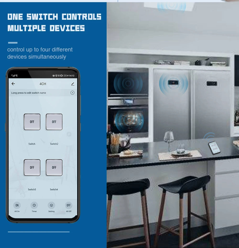 Module relais Tuya 4 sorties – commande distance & automatisation