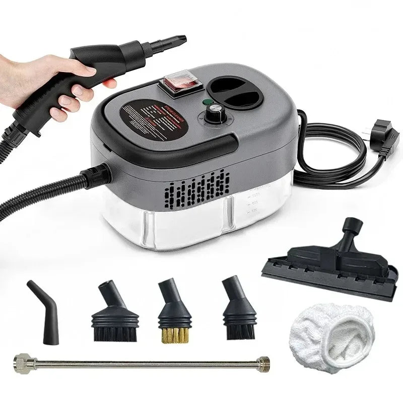 Nettoyeur vapeur portatif 2500 W haute température pour climatiseurs, hottes de cuisine, voitures, sols et plus encore