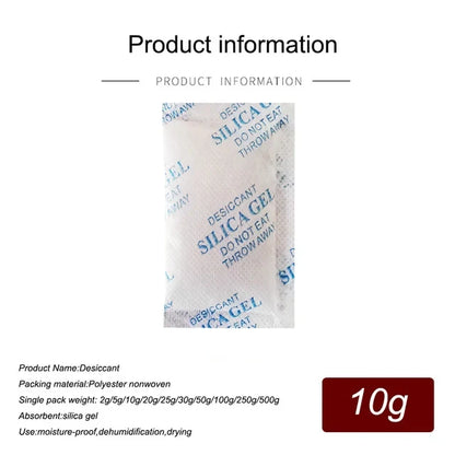 Sachets Anti-Humidité Non Toxiques – Gel de Silice 2/5/10/20g pour Pièces à Vivre et Cuisine