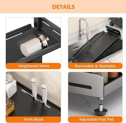 Organisateur à épices modulable — Étagère de rangement cuisine compacte et réglable
