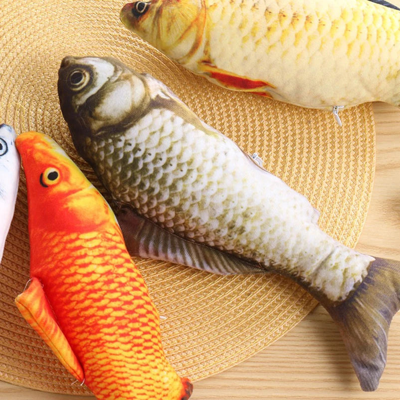 Jouet poisson interactif pour chat — Peluche stimulante et amusante
