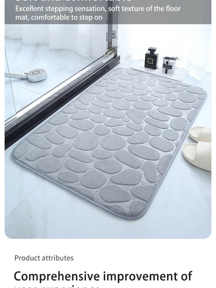 Tapis de bain mémoire de forme antidérapant — Confort moelleux immédiat