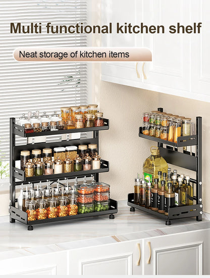 Organisateur à épices modulable — Étagère de rangement cuisine compacte et réglable