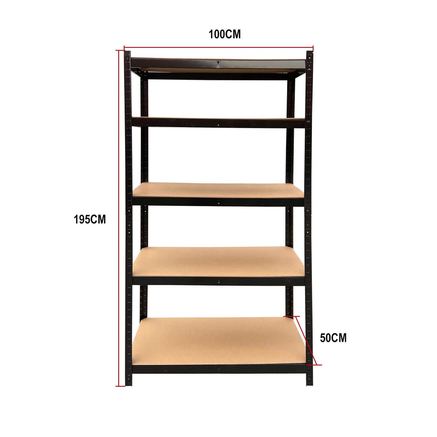 Étagère métallique robuste 5 niveaux réglables — Rack de stockage garage haute capacité