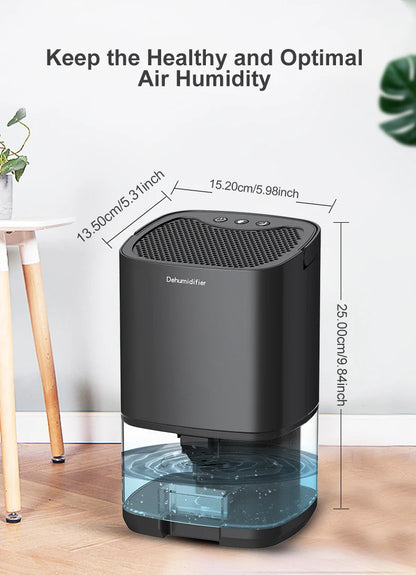 Déshumidificateur Silencieux Portable – Élimine Humidité et Odeurs, Pour Maison et Bureau