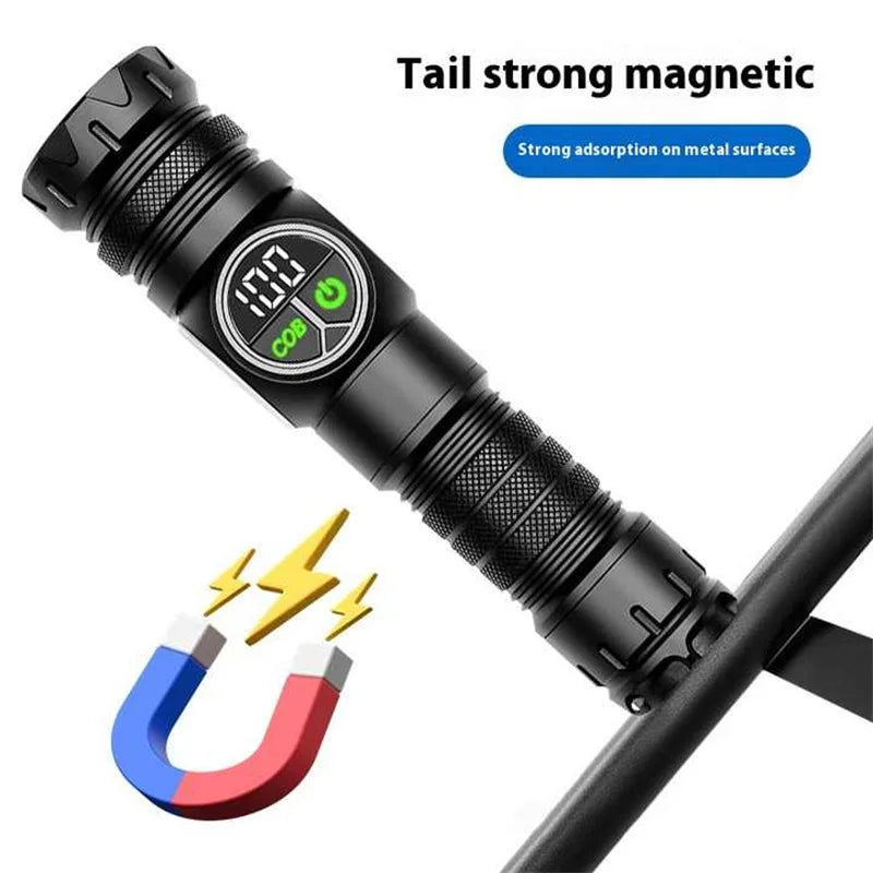 Lampe torche LED rechargeable magnétique — Ultra puissante et compacte