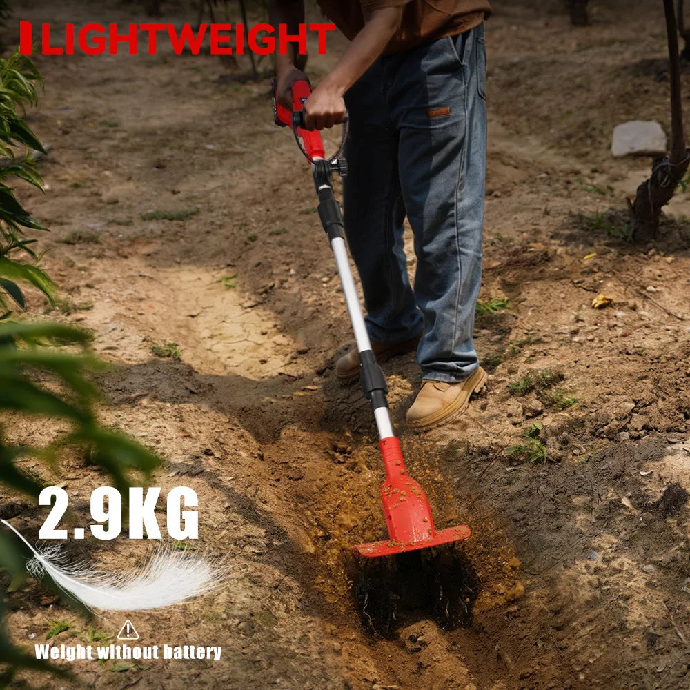 Motoculteur Électrique ONEVAN 1600W Sans Fil – Puissant, Silencieux, Idéal pour Jardin et Potager (Brushless + Double Lame)