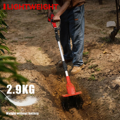 Motoculteur Électrique ONEVAN 1600W Sans Fil – Puissant, Silencieux, Idéal pour Jardin et Potager (Brushless + Double Lame)