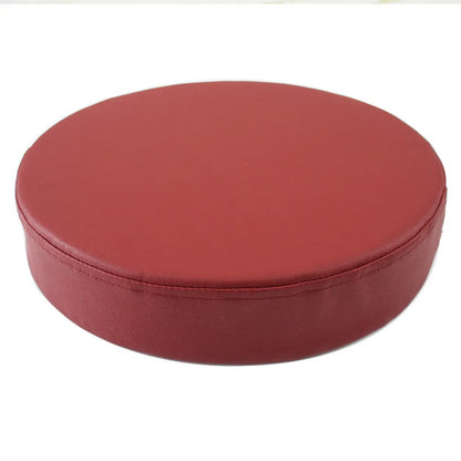Coussin rond pratique en cuir, épais et doux, rembourré, lavable et imperméable.