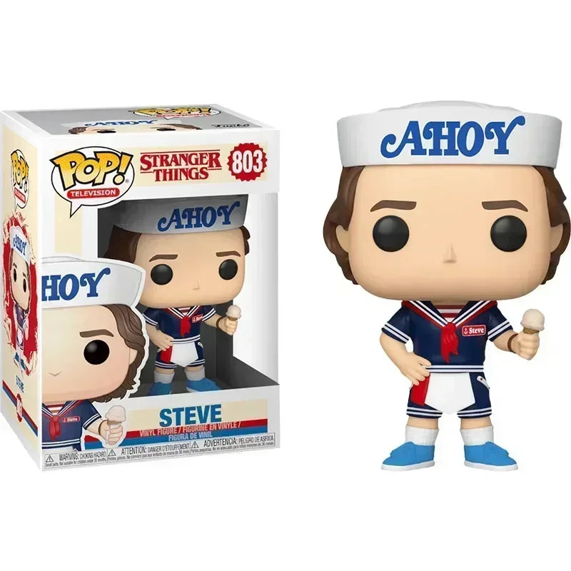 Figurine Funko Pop Stranger Things Eleven n° 523, 826 et 827 (Max Mayfield), n° 552 (Steve Harrington), n° 554 (Will Byers), n° 1783 et 1786 (Démogorgon).