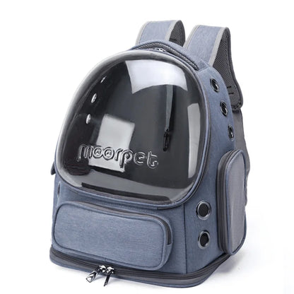 Sac à dos capsule transparent pour chat et petit chien — Confort & visibilité