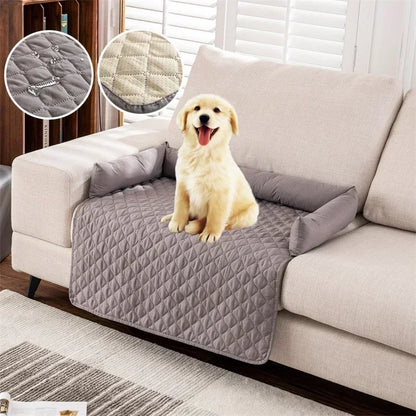 Tapis de canapé imperméable pour animaux de compagnie, à carreaux, grand format, avec coussin pour la nuque, housse antidérapante pour canapé pour chien et chat.