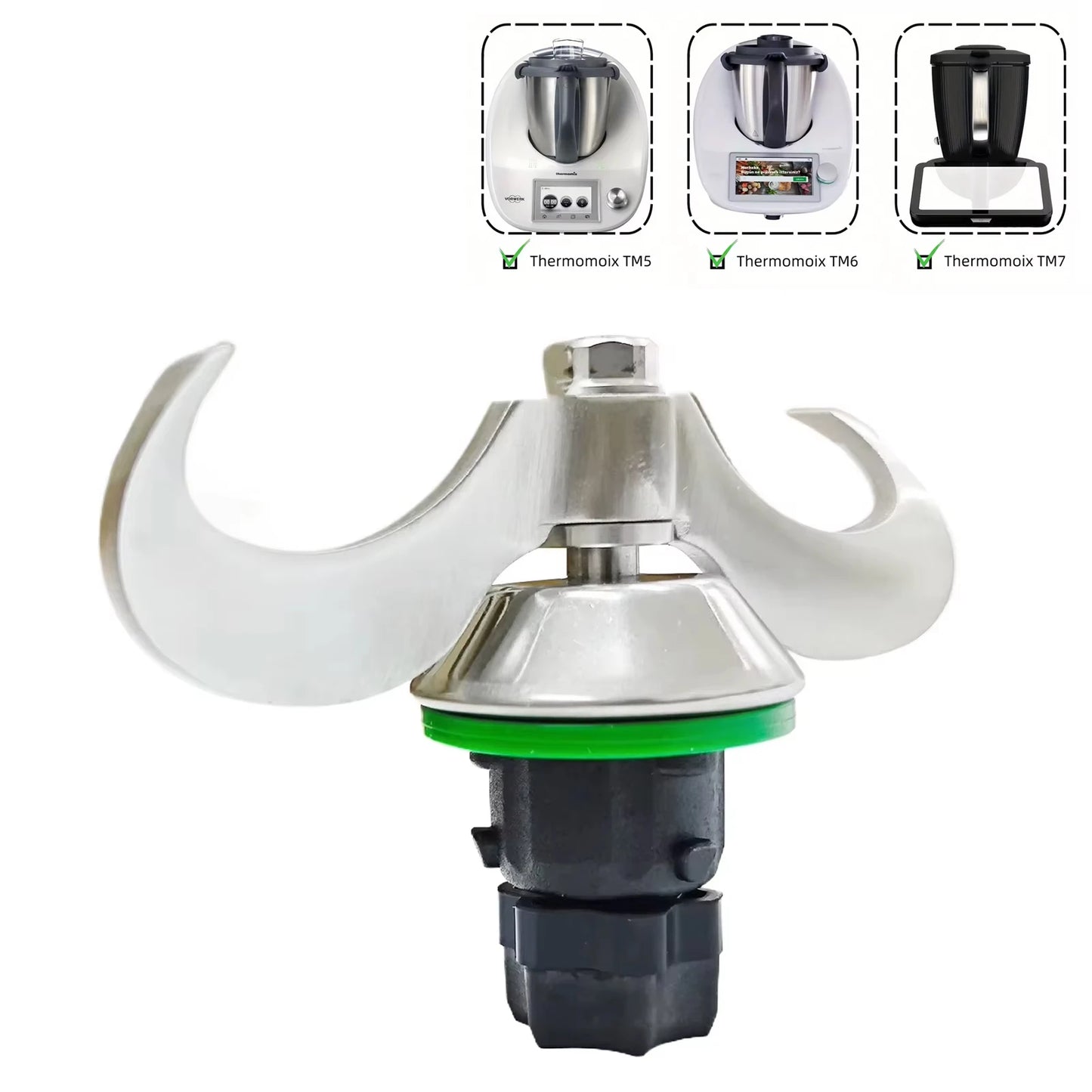 Pétrisseur universel pour Thermomix TM6, TM5 et TM7 : mélangez la farine, lissez la pâte et formez des pâtes.