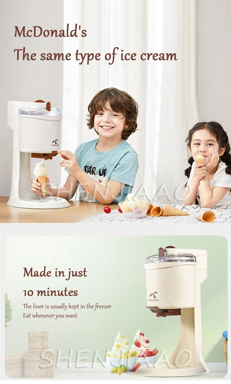 Machine à glace 220 V automatique pour fruits congelés, 1 L, machine à desserts aux fruits, machine à milkshakes BL-1000 20 W.