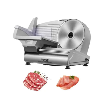 Trancheuse à viande électrique SucceBuy, lame et protège-lame en acier inoxydable SUS 420, épaisseur réglable pour usage maison.