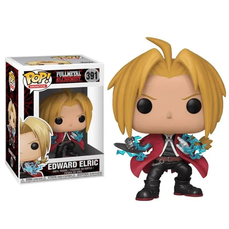Figurines Funko Pop Fullmetal Alchemist Edward Elric n° 391, Alphonse Elric n° 392 et n° 452 - Figurines articulées en vinyle.
