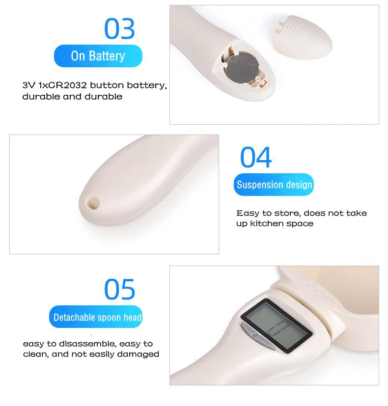 Cuillère Mesureuse High-Tech – Dosage Exact du Lait en Poudre et Suppléments Alimentaires pour Bébé