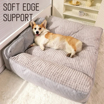 Lit amovible pour animaux de compagnie, tapis lavable, tapis chaud d'hiver, canapé de luxe pour chiens de petite et moyenne taille, couchage moelleux