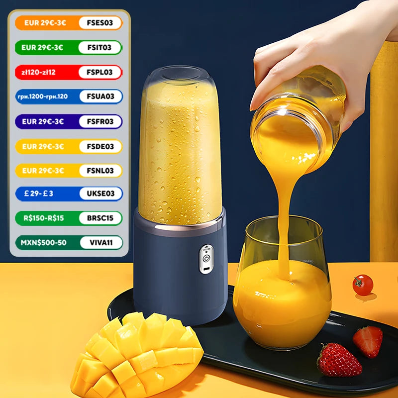 Mixeur multifonction portable – presse-fruits et smoothies.