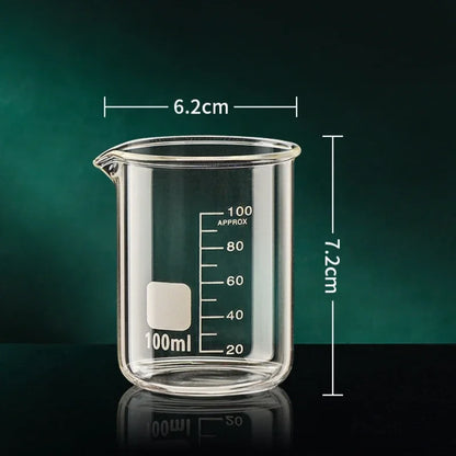 Doseur en Verre Résistant à la Chaleur – Transparent et Gradué, Pour Cuisine et Laboratoire