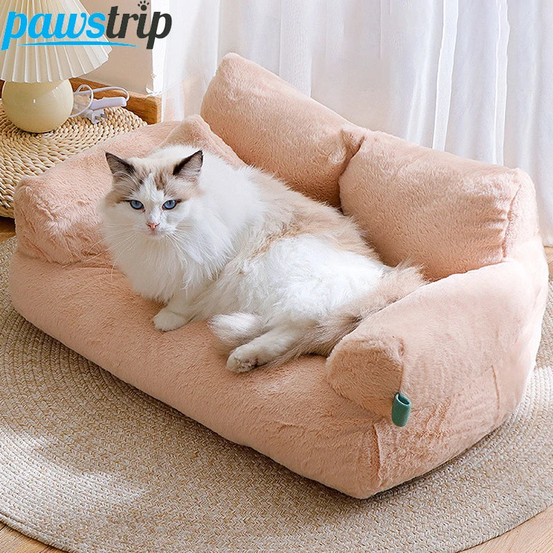 Canapé-lit ultra doux pour chat et petit chien — Nid confortable hiver & détente