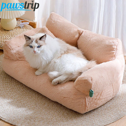 Canapé-lit ultra doux pour chat et petit chien — Nid confortable hiver & détente