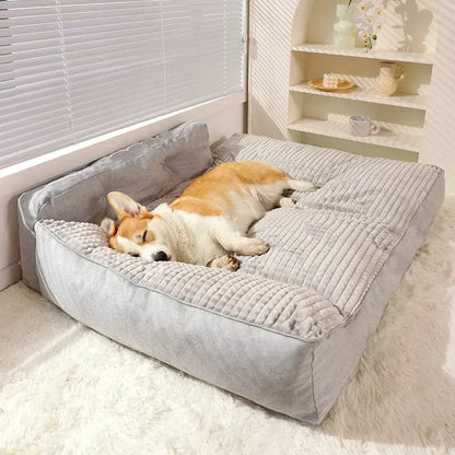 Lit amovible pour animaux de compagnie, tapis lavable, tapis chaud d'hiver, canapé de luxe pour chiens de petite et moyenne taille, couchage moelleux