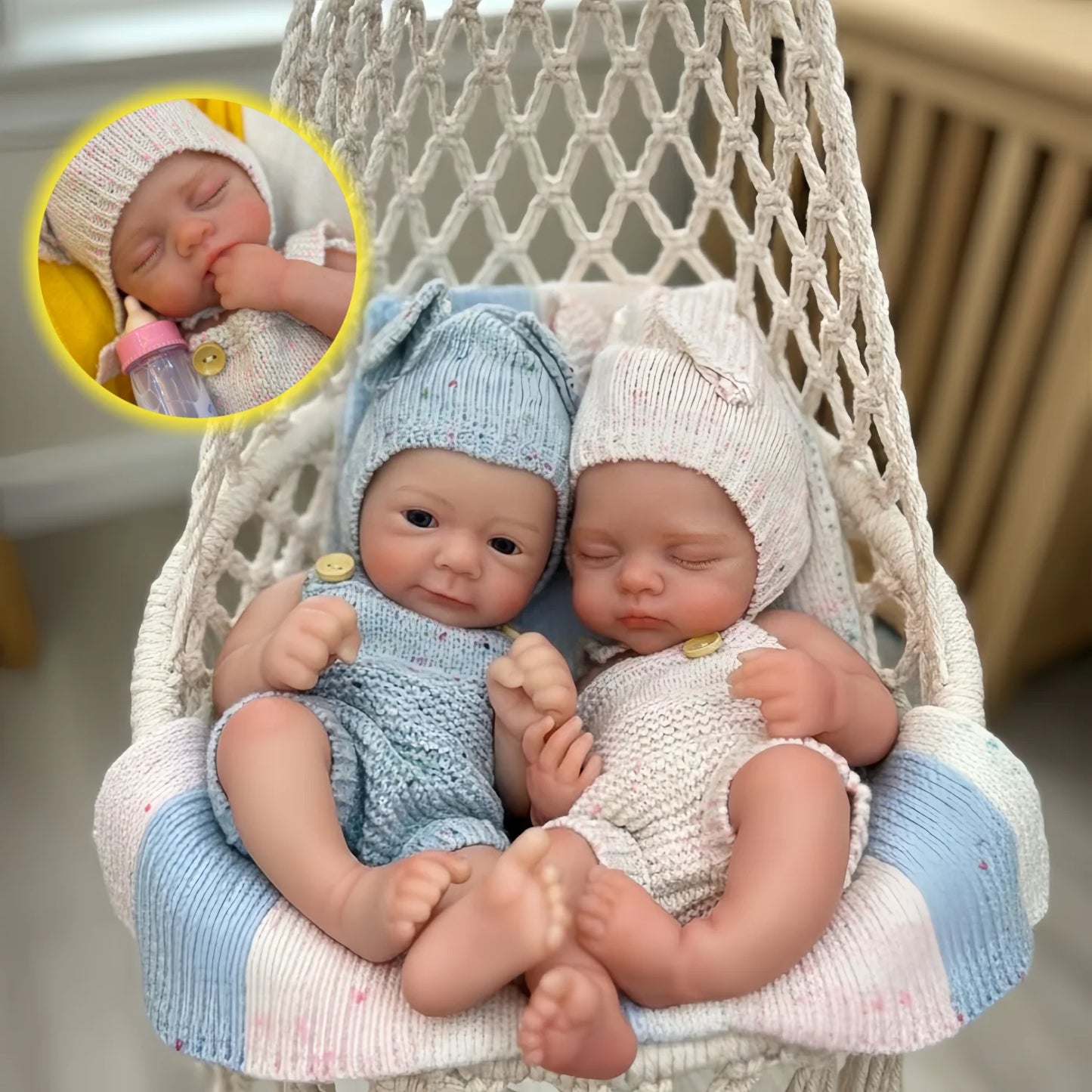 Poupée Reborn , Styles Bouche ouverte, fille avec peau peinte Corps doux lavable.