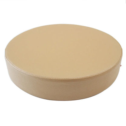 Coussin rond pratique en cuir, épais et doux, rembourré, lavable et imperméable.