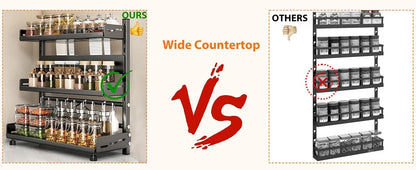 Organisateur à épices modulable — Étagère de rangement cuisine compacte et réglable