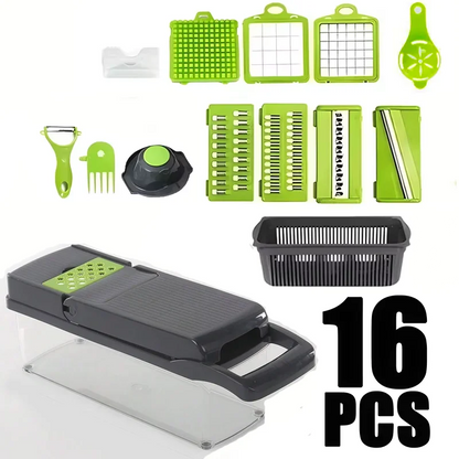Hachoir de cuisine portable multifonctionnel, râpe à légumes, trancheuse, râpe à pommes de terre et carottes, robot culinaire pour fruits et légumes