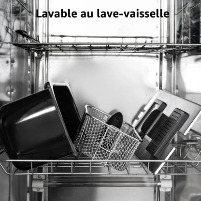 Friteuse Aigostar 2200 W, capacité 3 litres, avec hublot, thermostat et cuve amovible.